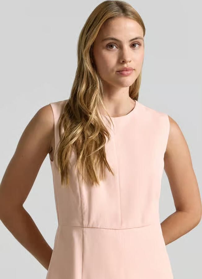 Jake*s Collection Maxi-jurk van mix van lyocell en linnen met 2-in-1-look
