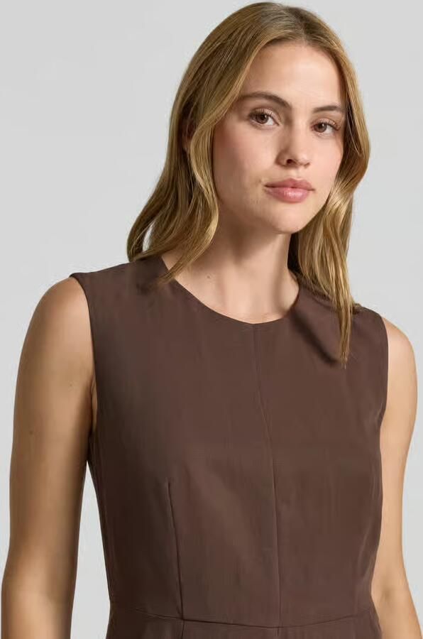 Jake*s Collection Maxi-jurk van mix van lyocell en linnen met 2-in-1-look