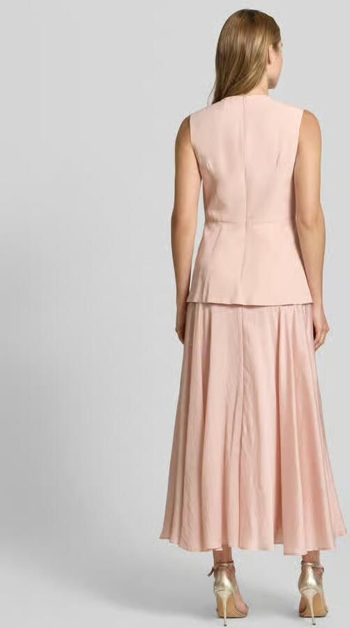 Jake*s Collection Maxi-jurk van mix van lyocell en linnen met 2-in-1-look - Foto 3