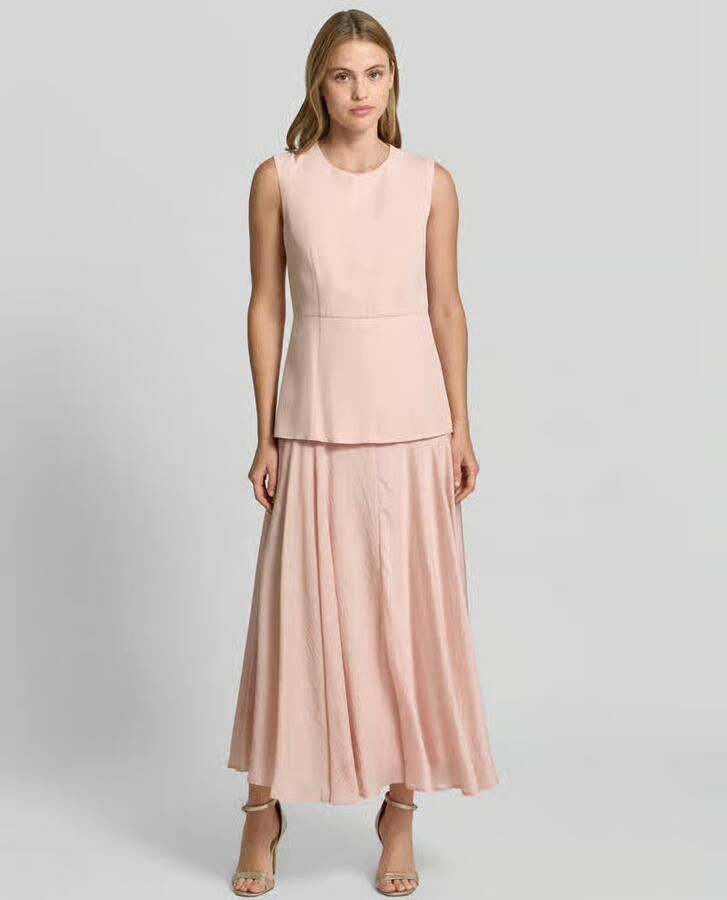 Jake*s Collection Maxi-jurk van mix van lyocell en linnen met 2-in-1-look - Foto 2