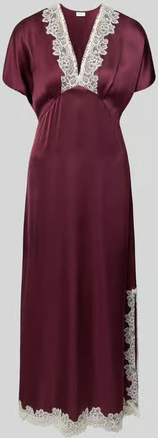 Jake*s Collection Maxi-jurk van viscose met kanten inzet - Foto 2
