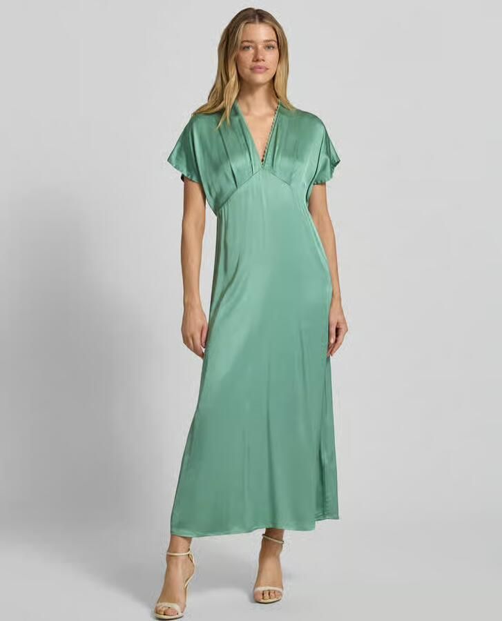 Jake*s Collection maxi-jurk van viscose met V-hals - Foto 3
