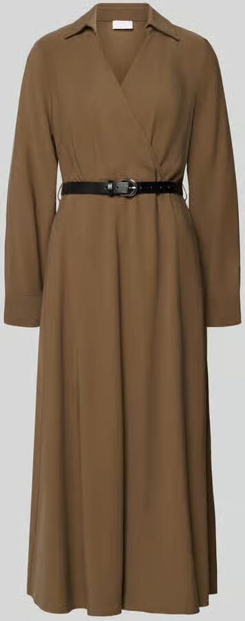 Jake*s Collection midi-jurk in wikkellook met riem - Foto 2