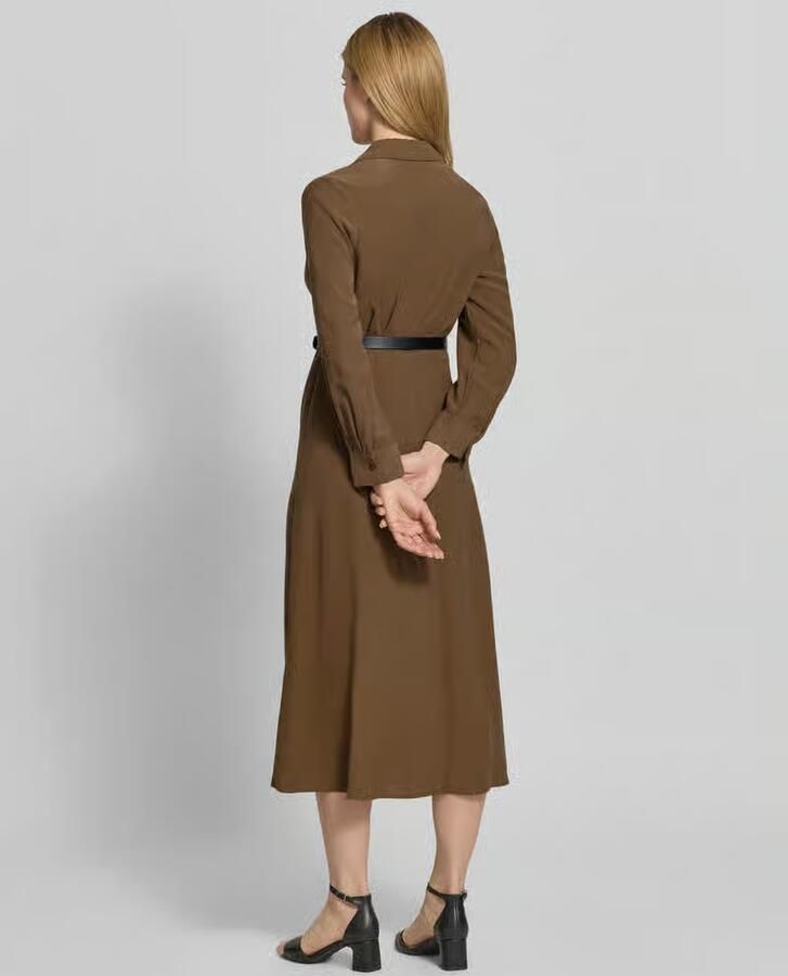 Jake*s Collection midi-jurk in wikkellook met riem - Foto 2