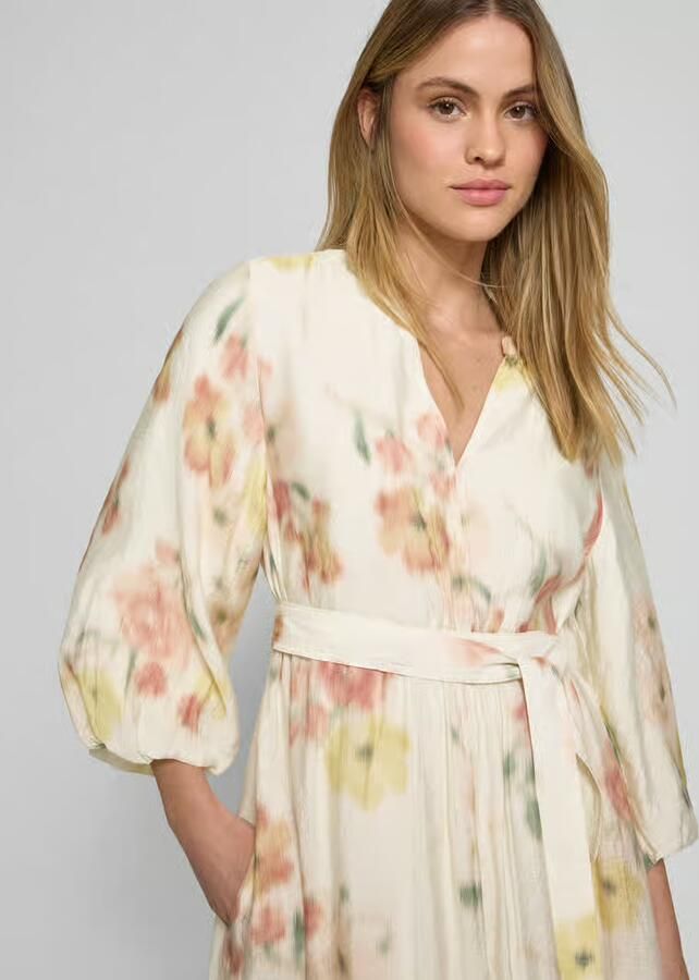 Jake*s Collection Midi-jurk met strikceintuur