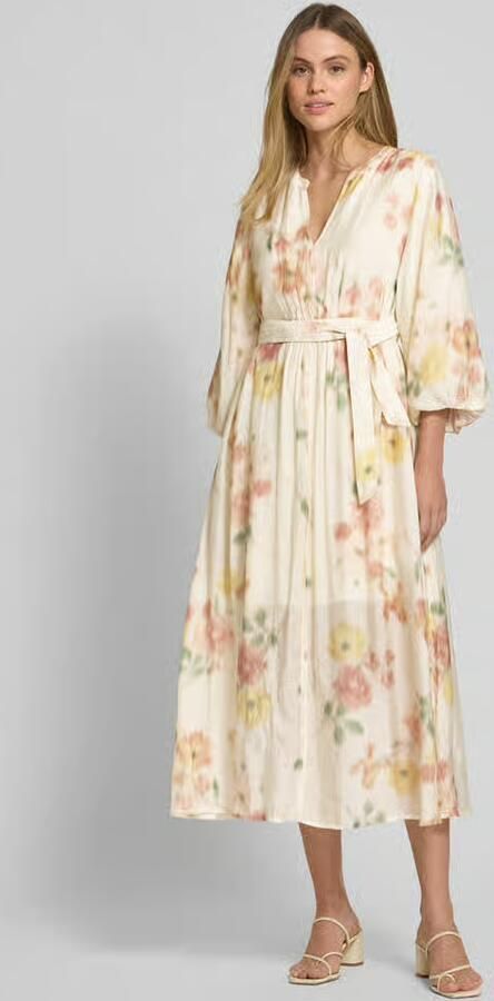 Jake*s Collection Midi-jurk met strikceintuur - Foto 3