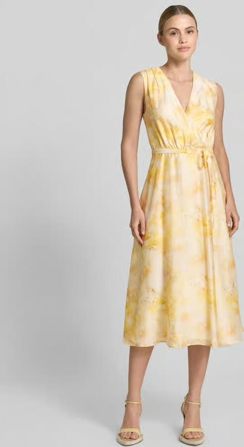 Jake*s Collection midi-jurk van lyocellmix in wikkellook - Foto 3