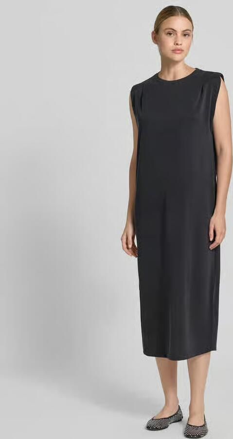 Jake*s Collection midi-jurk van modalmix met ronde hals - Foto 3