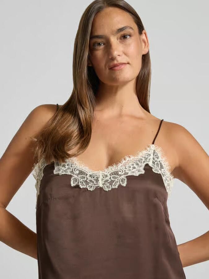Jake*s Collection midi-jurk van viscose met kant