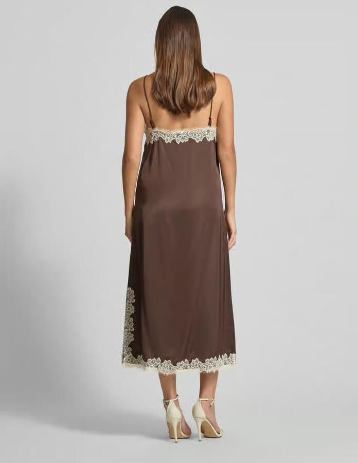 Jake*s Collection midi-jurk van viscose met kant