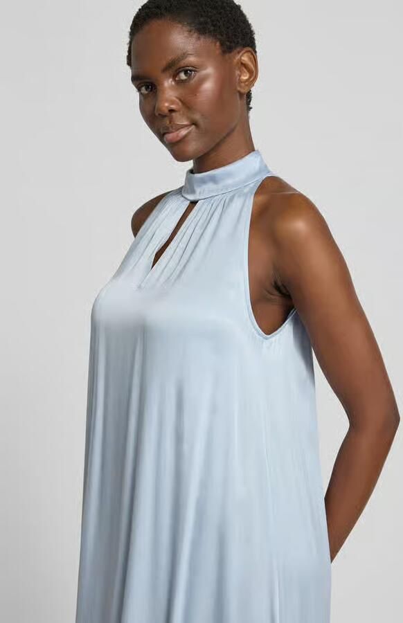 Jake*s Collection midi-jurk van viscosemix met halter
