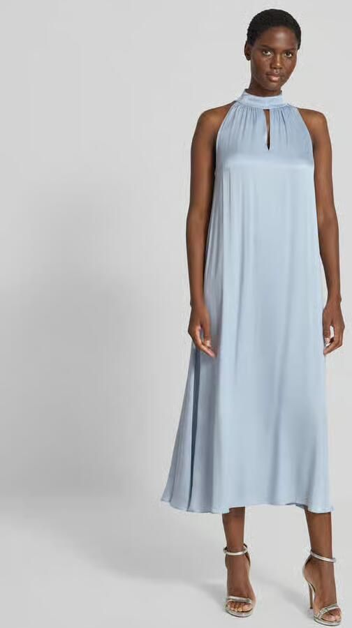 Jake*s Collection midi-jurk van viscosemix met halter - Foto 2