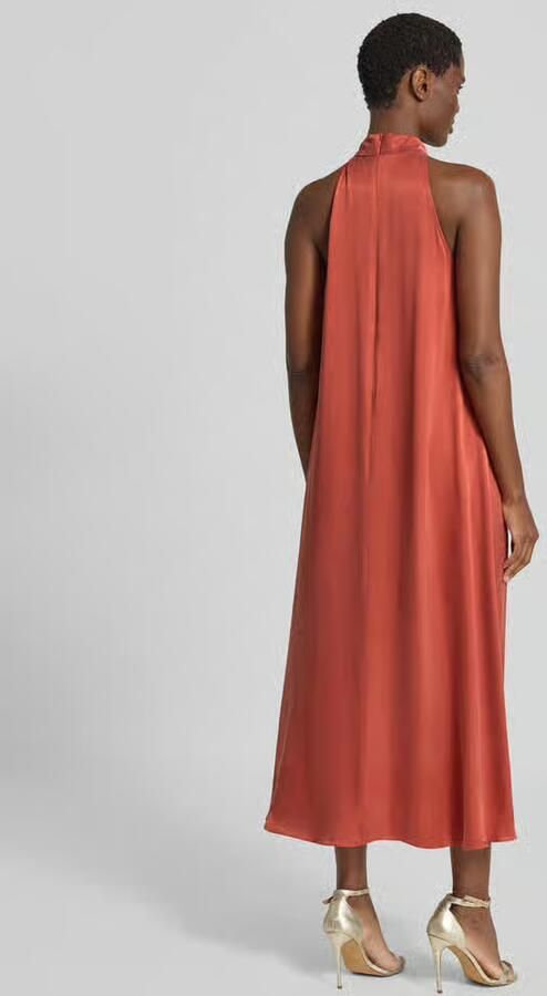 Jake*s Collection midi-jurk van viscosemix met halter - Foto 3