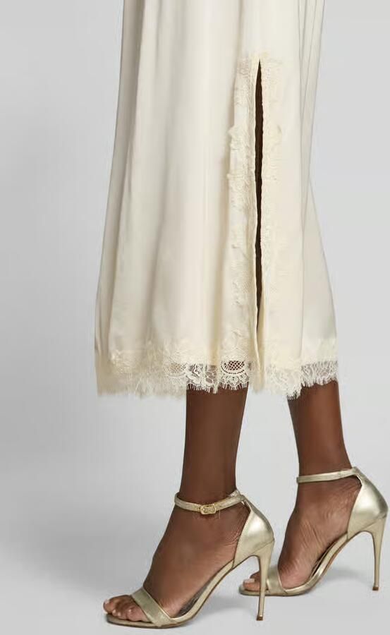 Jake*s Collection Midirok van viscose met kant