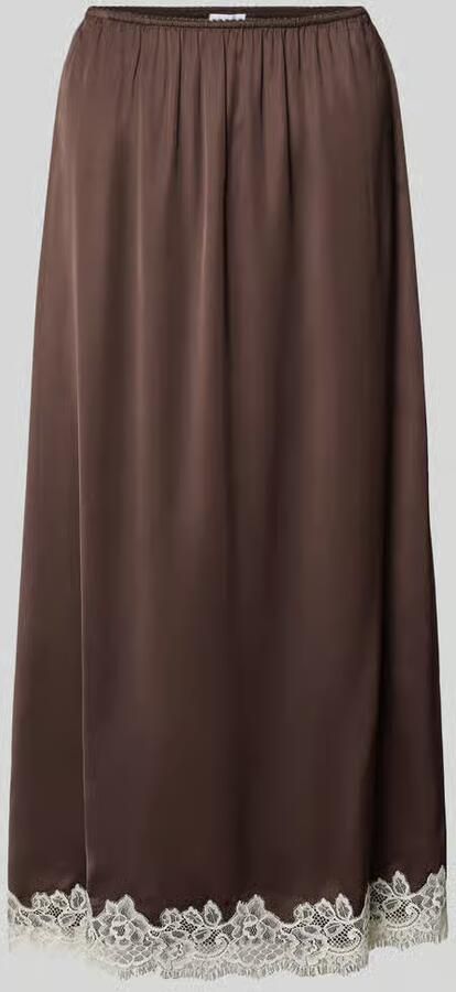 Jake*s Collection Midirok van viscose met kant - Foto 2