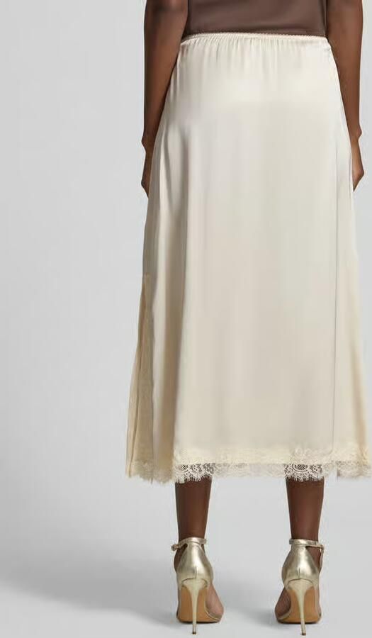 Jake*s Collection Midirok van viscose met kant - Foto 3