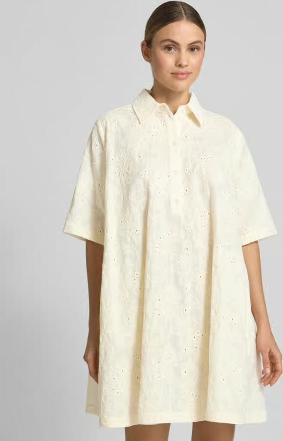 Jake*s Collection Mini-jurk met broderie anglaise - Foto 3
