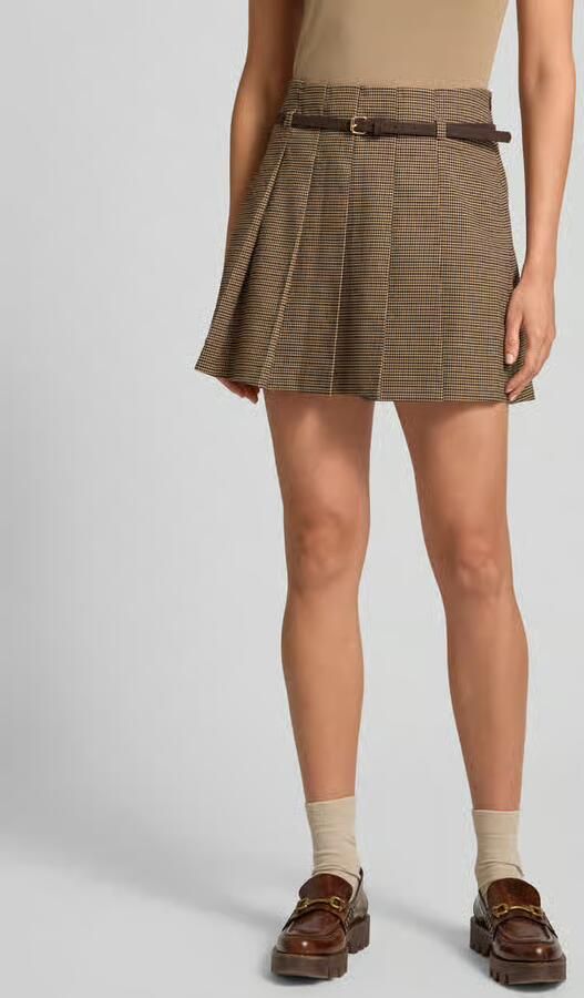 Jake*s Collection Minirok met viscose in geplooide look - Foto 2
