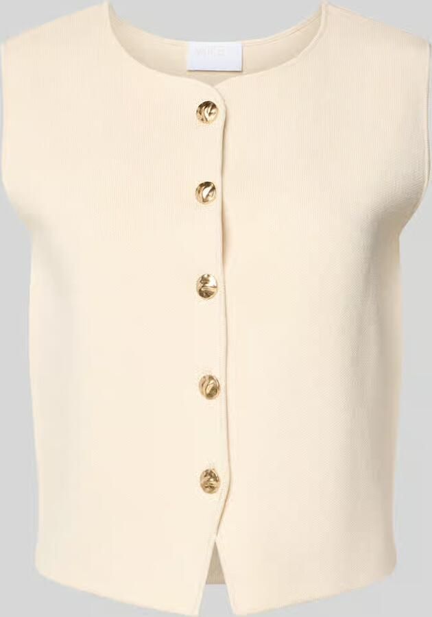 Jake*s Collection Mouwloos vest van viscosemix met ronde hals - Foto 2