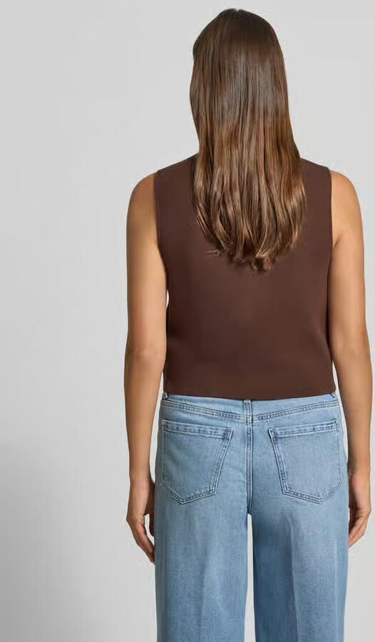 Jake*s Collection Mouwloos vest van viscosemix met ronde hals - Foto 3