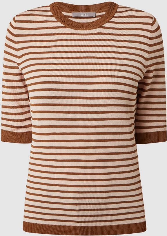Jake*s Collection Pullover met streepmotief