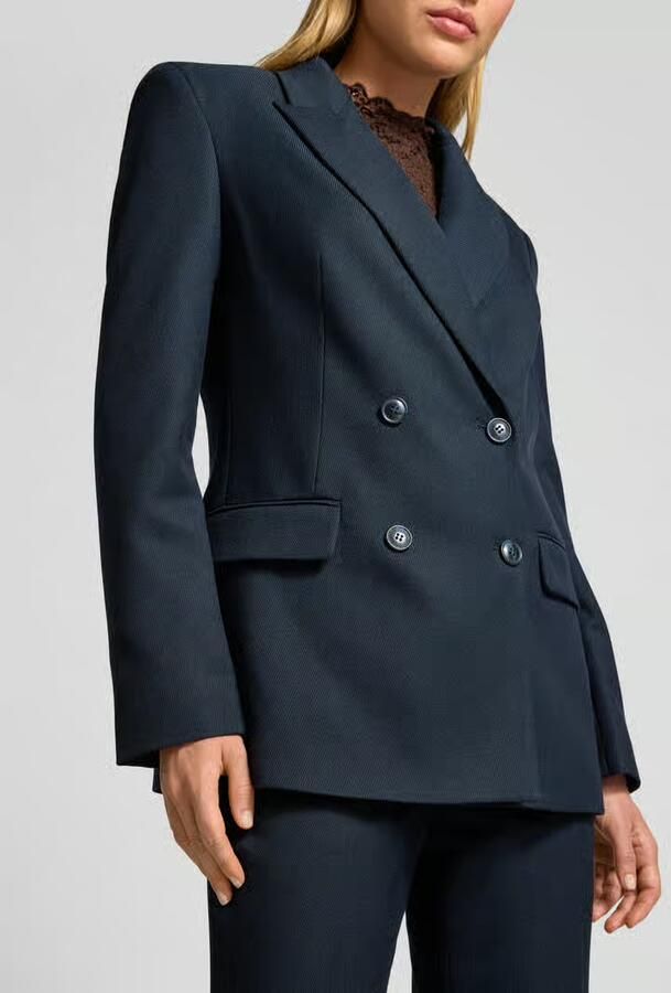 Jake*s Collection Regular fit blazer met viscose en dubbele knoopsluiting