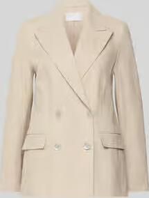 Jake*s Collection Regular fit blazer van mix van katoen en linnen met dubbele knoopsluiting