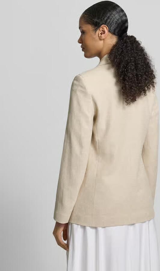 Jake*s Collection Regular fit blazer van mix van katoen en linnen met dubbele knoopsluiting - Foto 3