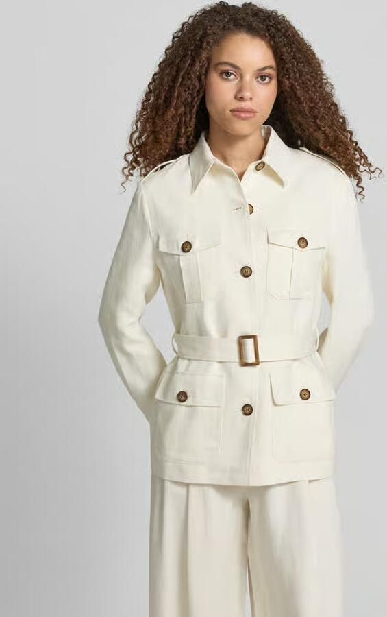 Jake*s Collection regular fit blazer van mix van linnen en viscose - Foto 2