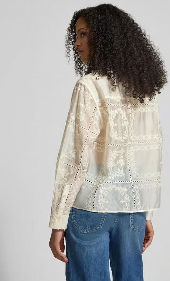 Jake*s Collection Regular fit Blouse met Ajourwerk - Foto 4