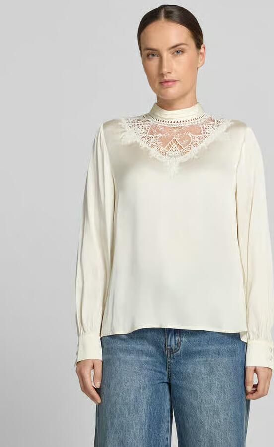 Jake*s Collection Regular fit blouse met lange mouwen van pure viscose - Foto 3