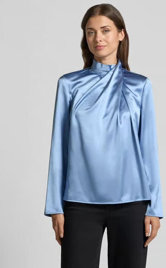 Jake*s Collection Regular fit blouse met lange mouwen van satijn - Foto 2