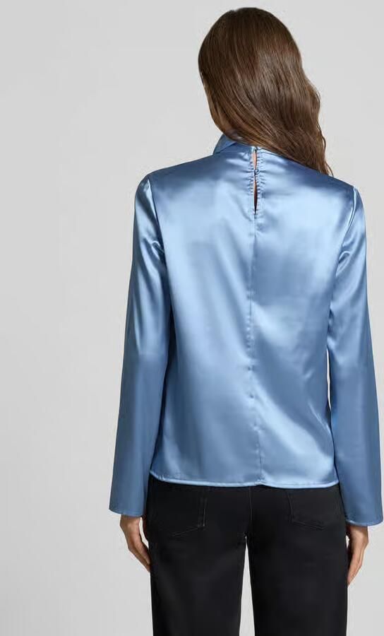 Jake*s Collection Regular fit blouse met lange mouwen van satijn - Foto 3