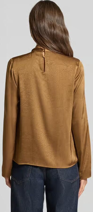 Jake*s Collection Regular fit blouse met lange mouwen van satijn - Foto 3