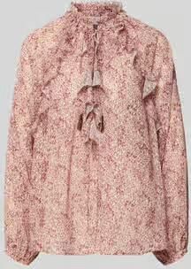 Jake*s Collection regular fit blouse met ruches en rijgveter