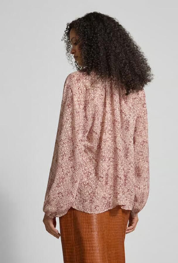 Jake*s Collection regular fit blouse met ruches en rijgveter - Foto 2