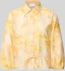 Jake*s Collection regular fit blouse van mix van linnen en lyocell met 3 4-mouw