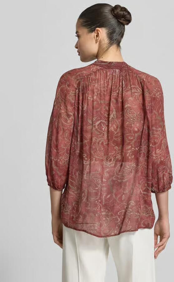Jake*s Collection Regular fit 3 4-blouse met paisleymotief - Foto 3