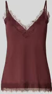 Jake*s Collection Regular fit blousetop met kant model 'T066-JersyLaceTp'