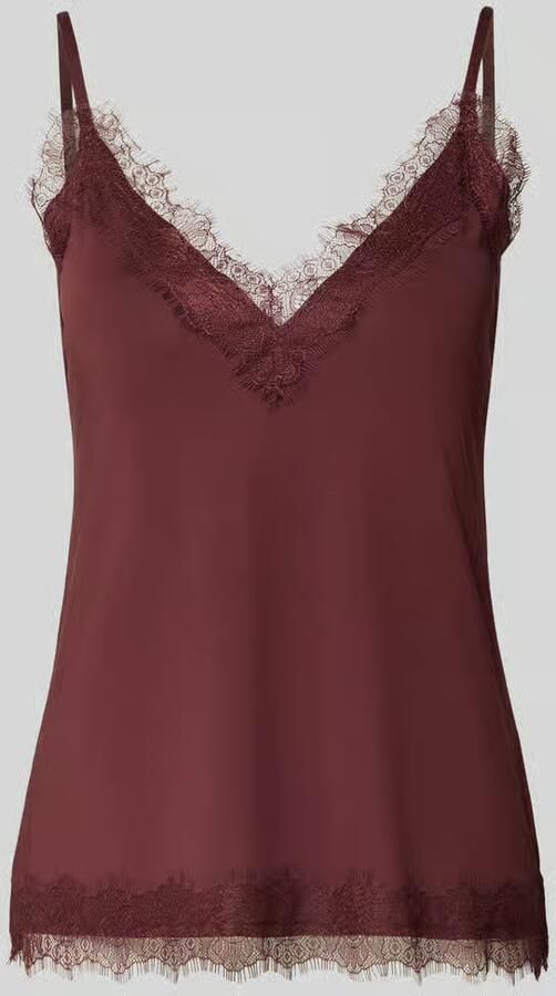 Jake*s Collection Regular fit blousetop met kant model 'T066-JersyLaceTp'