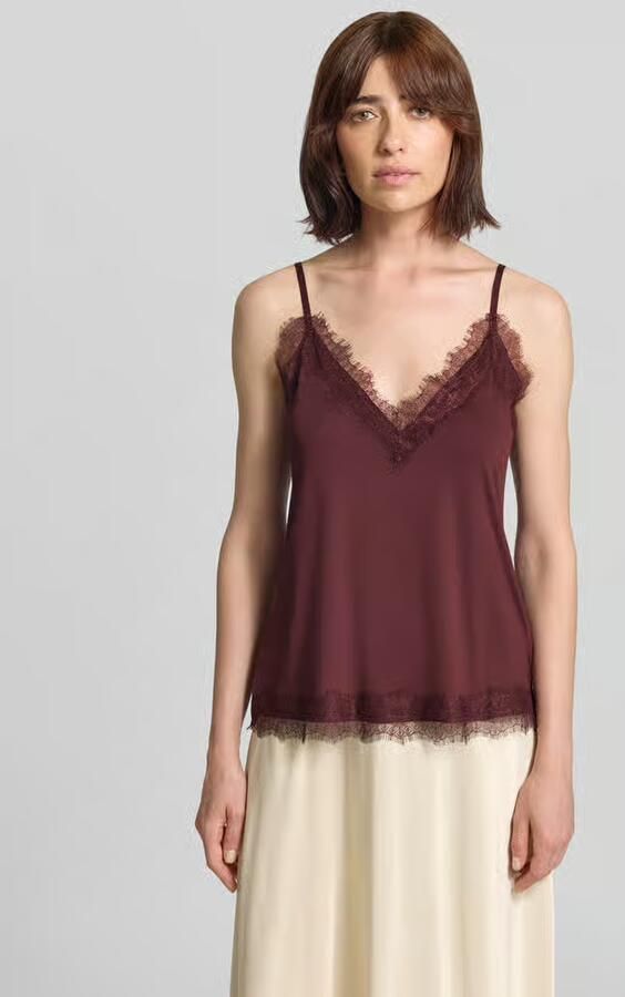 Jake*s Collection Regular fit blousetop met kant model 'T066-JersyLaceTp' - Foto 3