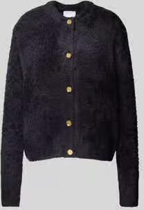 Jake*s Collection Regular fit gebreid jack met knoopsluiting