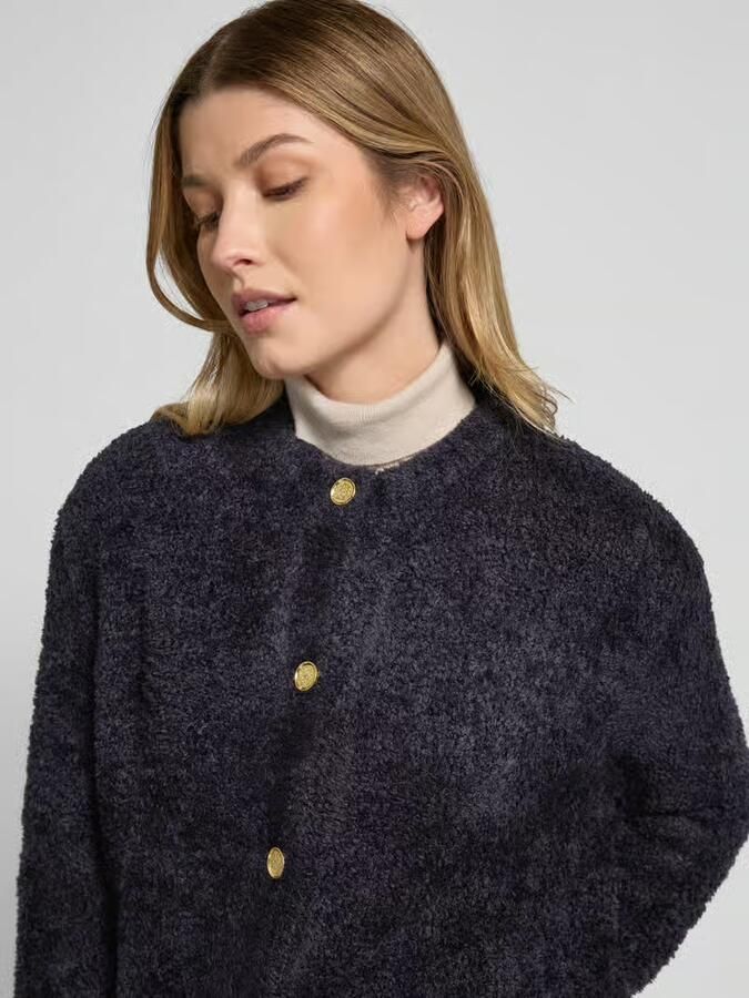 Jake*s Collection Regular fit gebreid jack met knoopsluiting - Foto 2