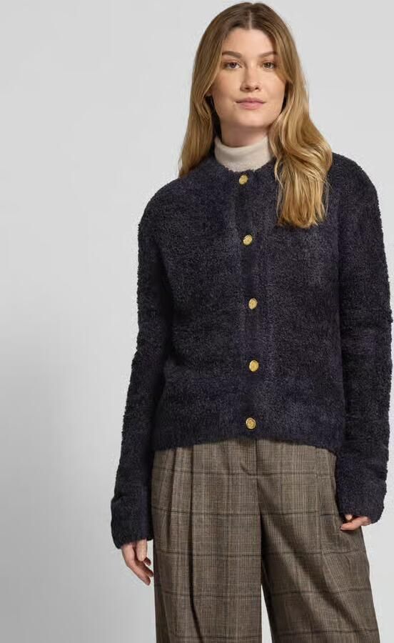 Jake*s Collection Regular fit gebreid jack met knoopsluiting - Foto 4
