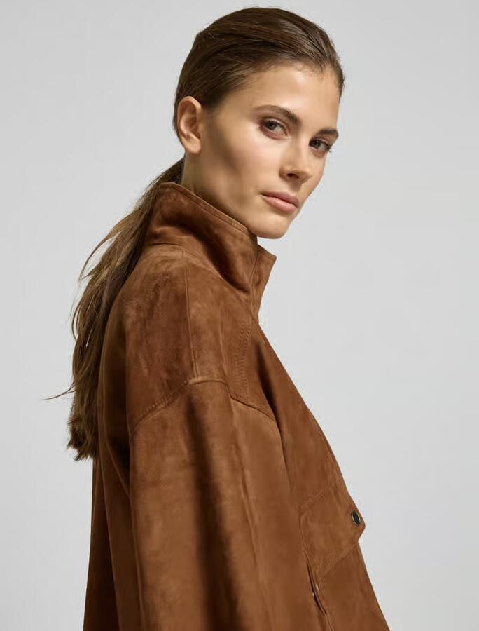 Jake*s Collection Regular fit jack met opstaande kraag