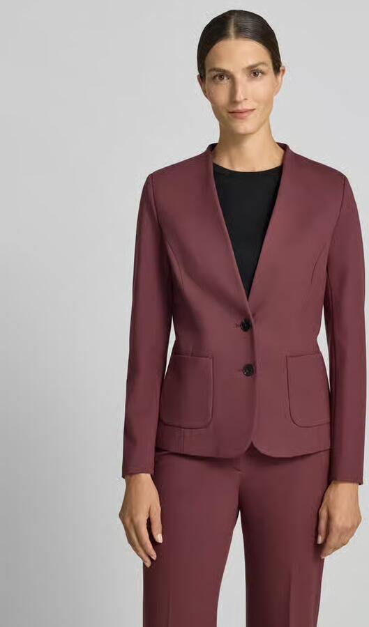 Jake*s Collection Regular fit kort colbert van viscosemix - Foto 3