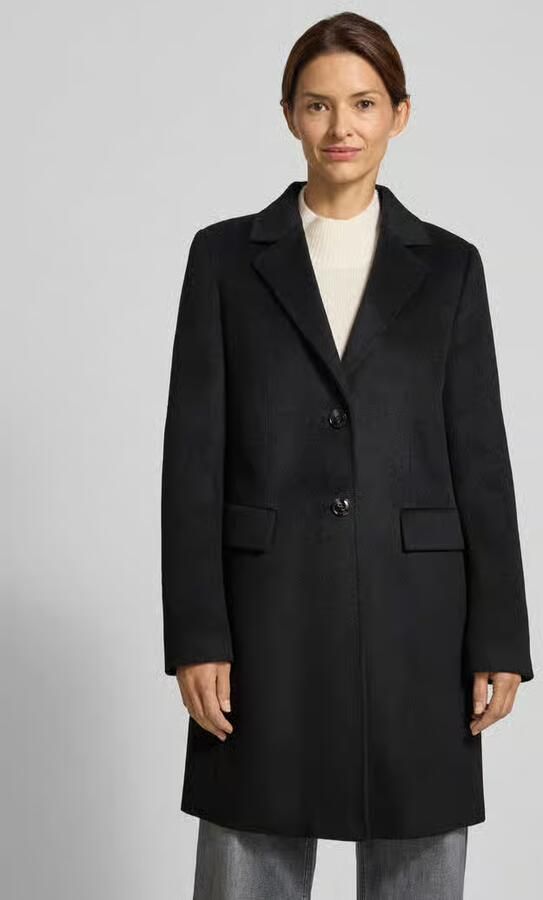 Jake*s Collection Regular fit lange jas met lanawol en reverskraag - Foto 2