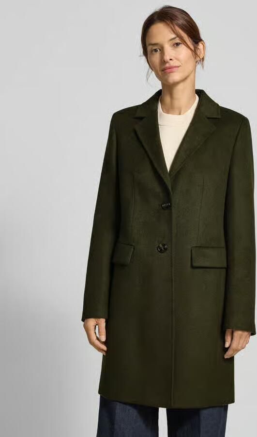 Jake*s Collection Regular fit lange jas met lanawol en reverskraag - Foto 2