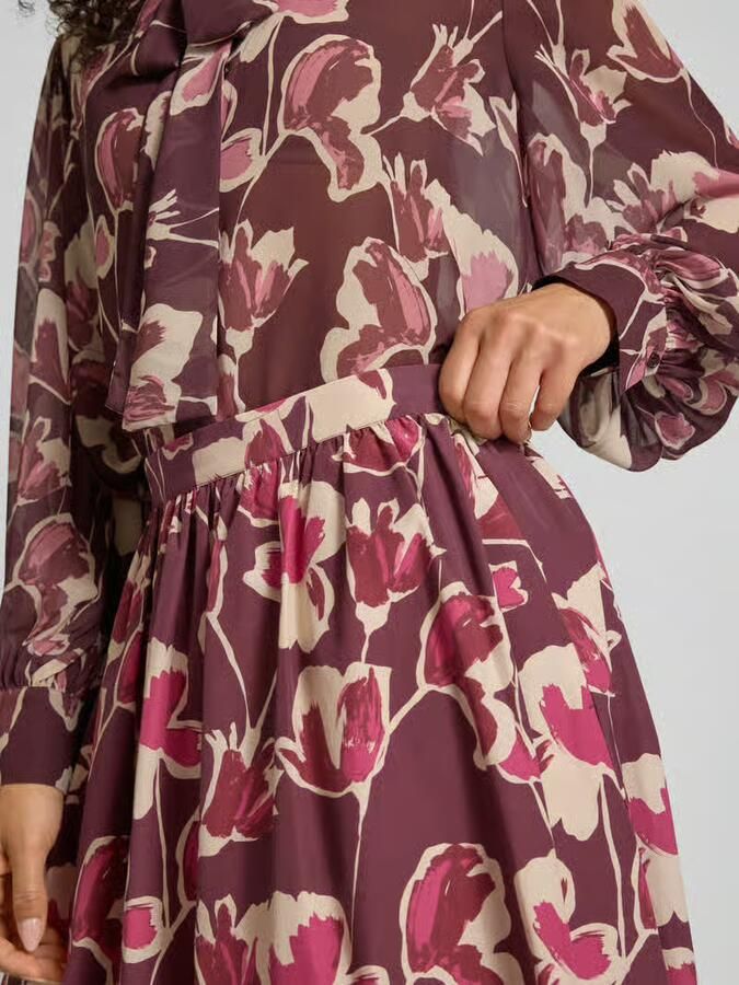 Jake*s Collection Regular fit midirok in A-lijn