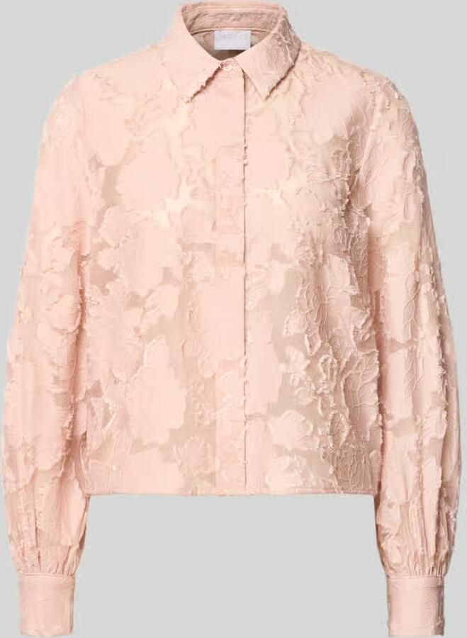 Jake*s Collection Regular fit overhemdblouse van viscosemix model 'B056-BurnoutFlwB'